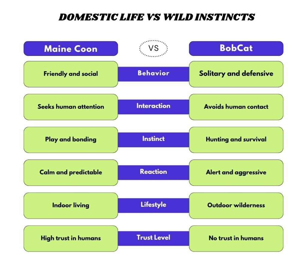 Maine Coon vs Bobcat Instincts