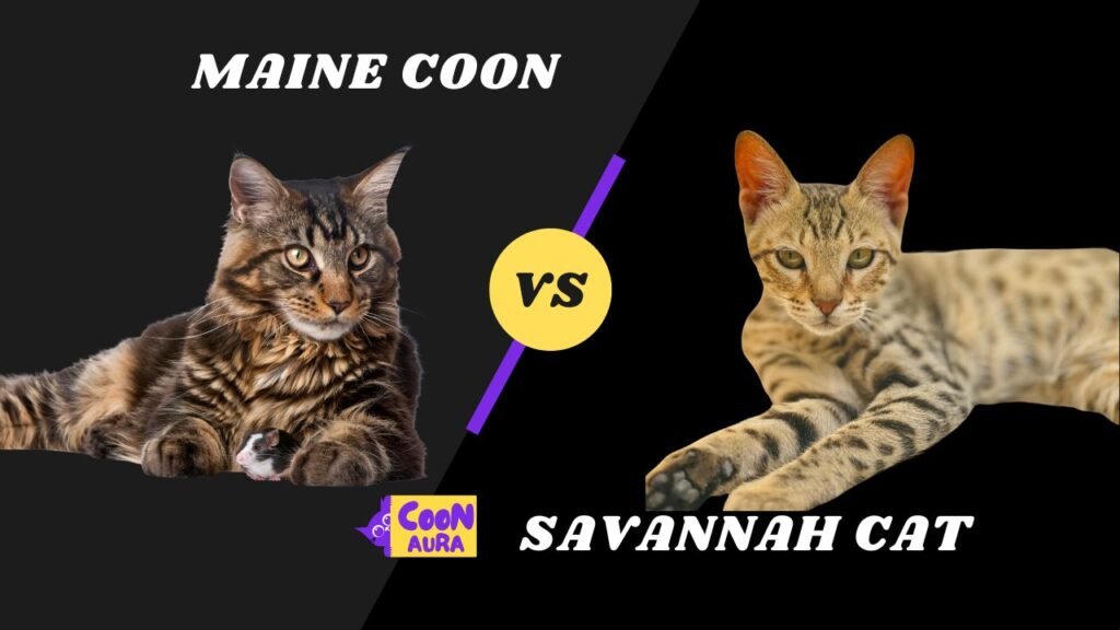 Maine Coon vs Savannah Cat Featured Image
