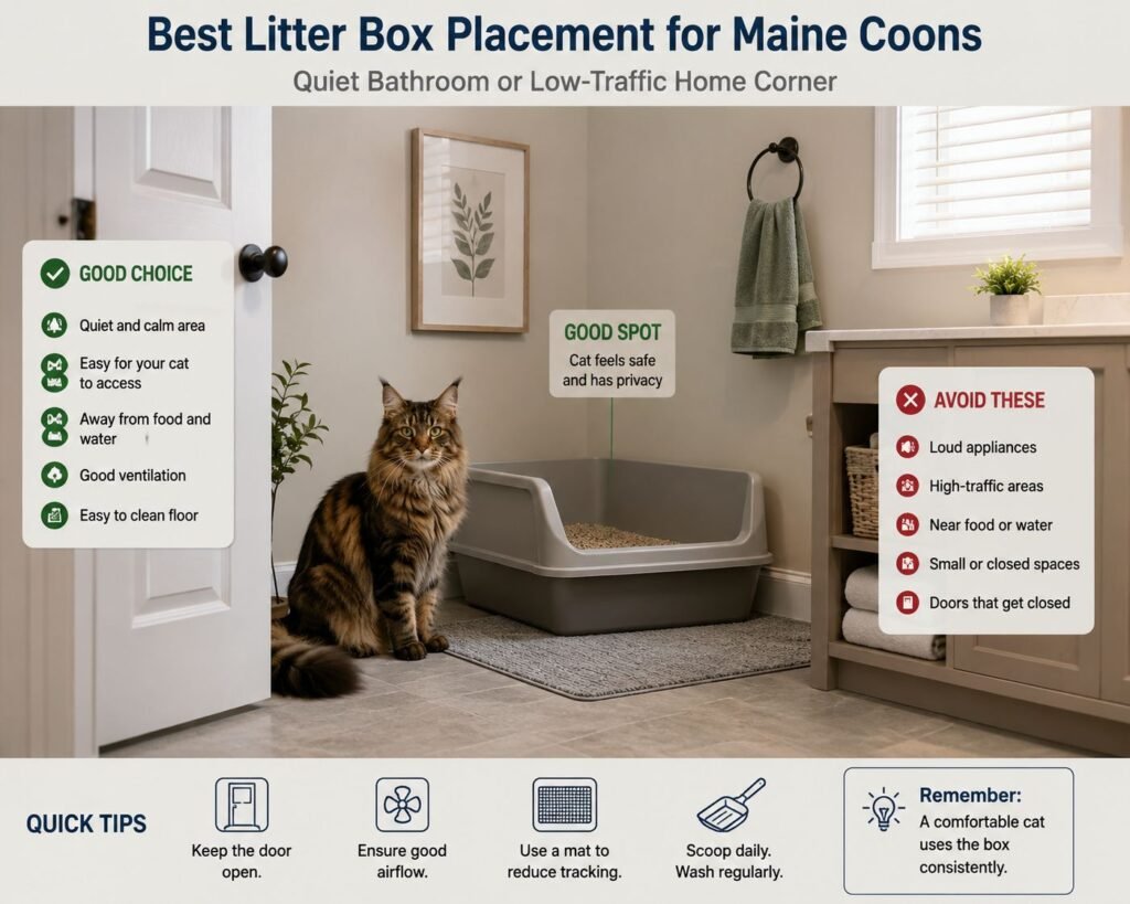 Box in quiet bathroom or low-traffic home corner