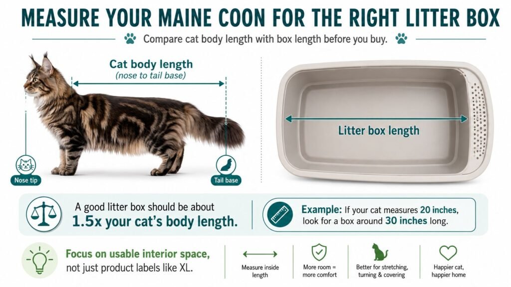 Cat body length compared with box length