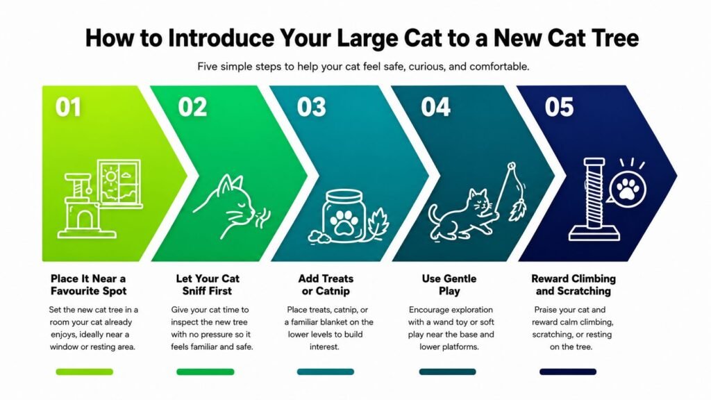 How to Introduce Your Large Cat to a New Cat Tree