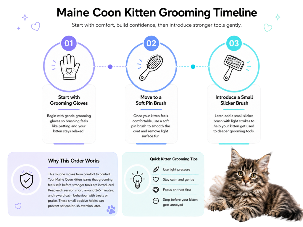 Maine Coon Kitten Grooming Timeline