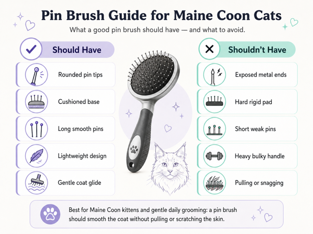 Pin Brush Guide for Maine Coon