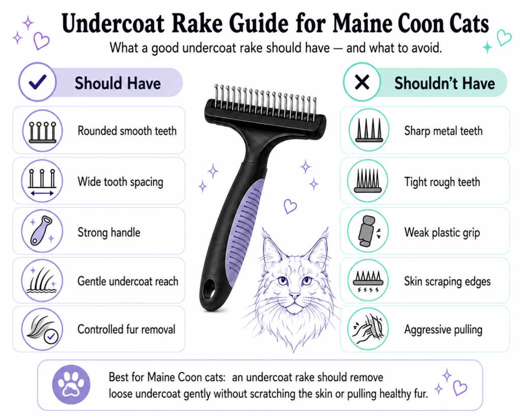 Undercoat Rake Guide for Maine Coon